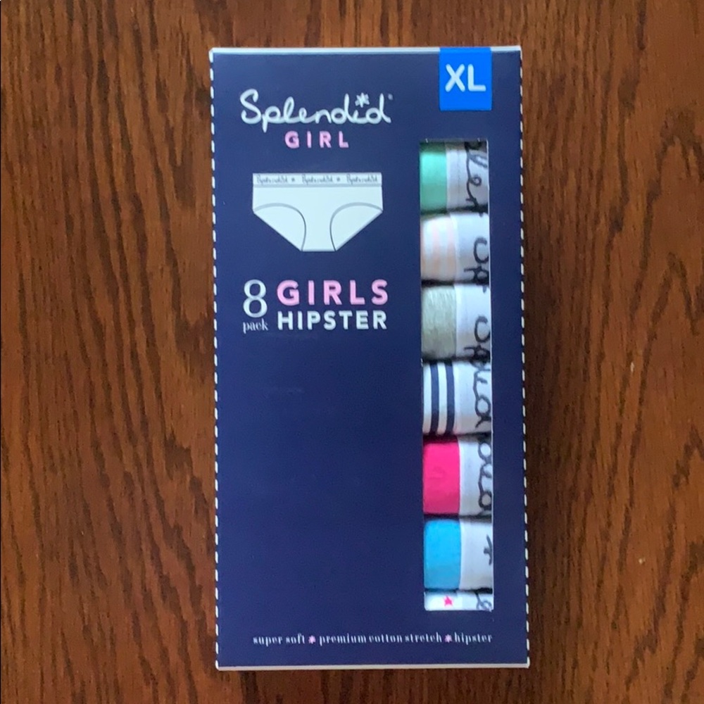 8 Pack Girls Splendid Hipster Underwear